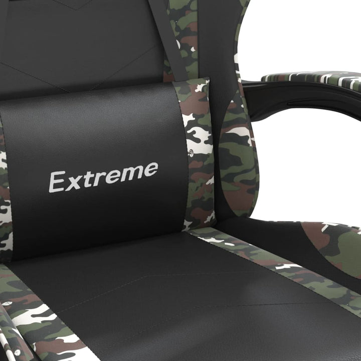 drejelig gamingstol kunstlæder sort og camouflage