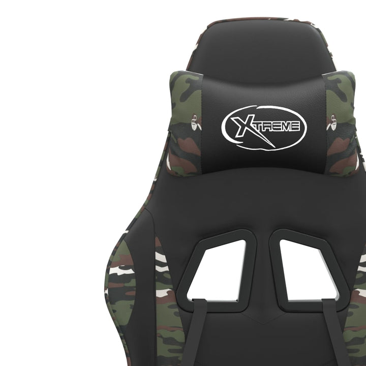 drejelig gamingstol kunstlæder sort og camouflage