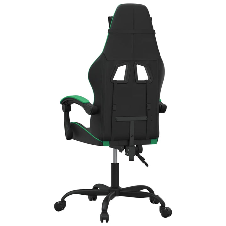 drejelig gamingstol kunstlæder sort og grøn