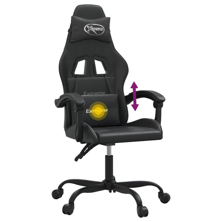 drejelig gamingstol kunstlæder sort