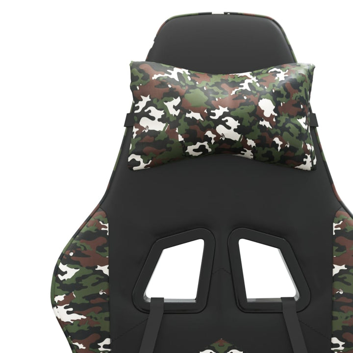drejelig gamingstol kunstlæder sort og camouflage