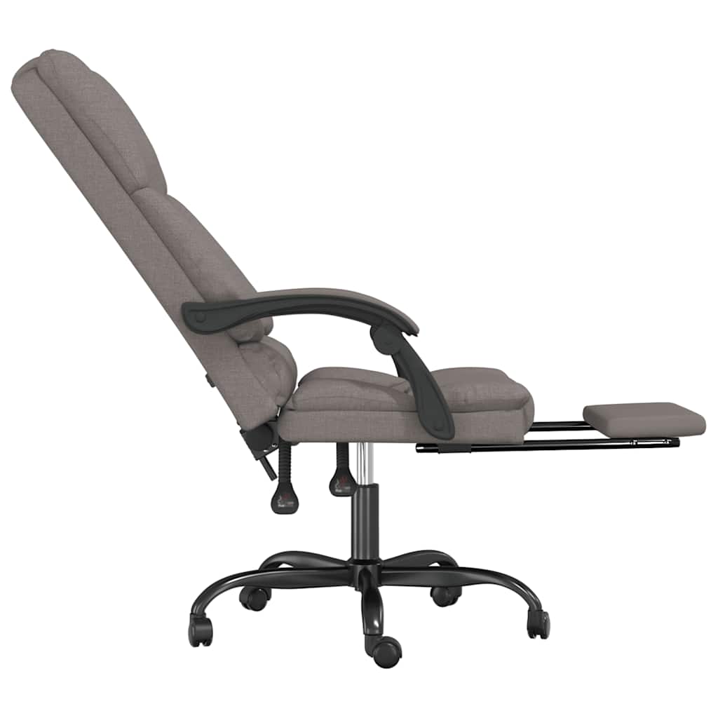 kontorstol med massagefunktion stof gråbrun