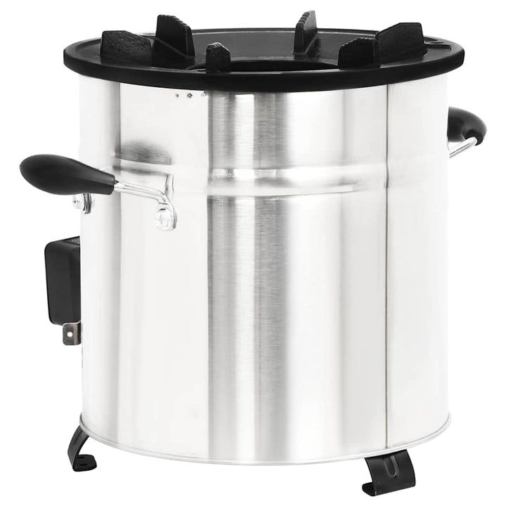 grydekomfur m. USB-ventilator 35,5x26x28 cm rustfrit stål sølv