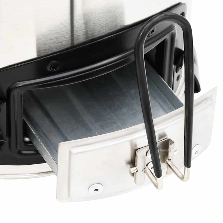 grydekomfur m. USB-ventilator 35,5x26x28 cm rustfrit stål sølv