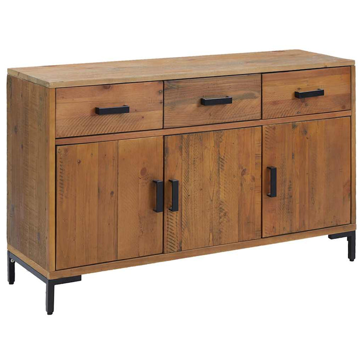 skænk 110x35x70 cm massivt fyrretræ brun