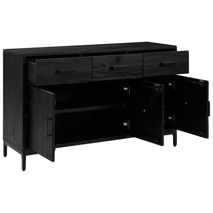 skænk 110x35x70 cm massivt fyrretræ sort