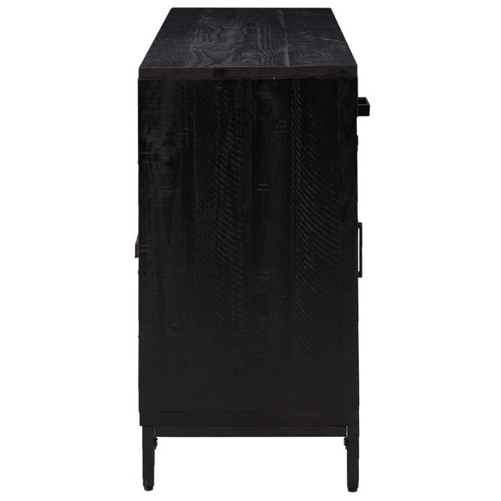 skænk 110x35x70 cm massivt fyrretræ sort