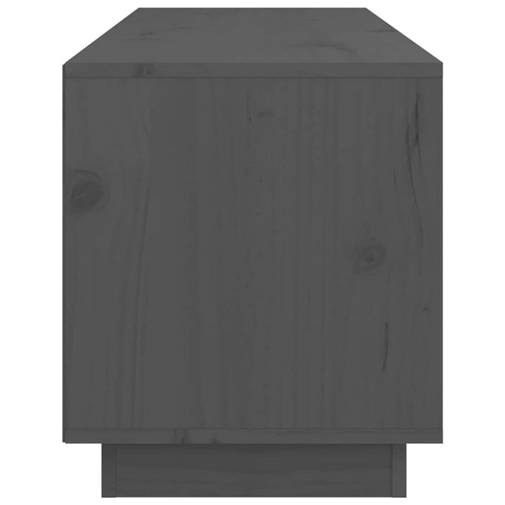 tv-bord 105x34x40 cm massivt fyrretræ grå