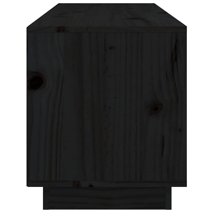 tv-bord 105x34x40 cm massivt fyrretræ sort