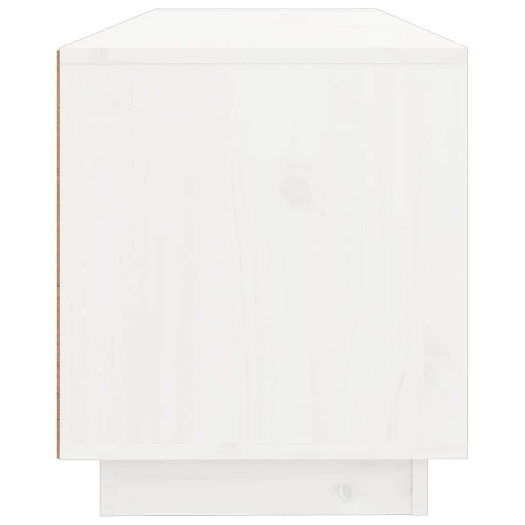 tv-bord 100x34x40 cm massivt fyrretræ hvid