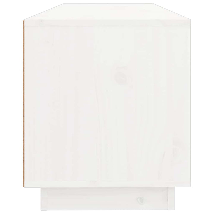 tv-bord 100x34x40 cm massivt fyrretræ hvid