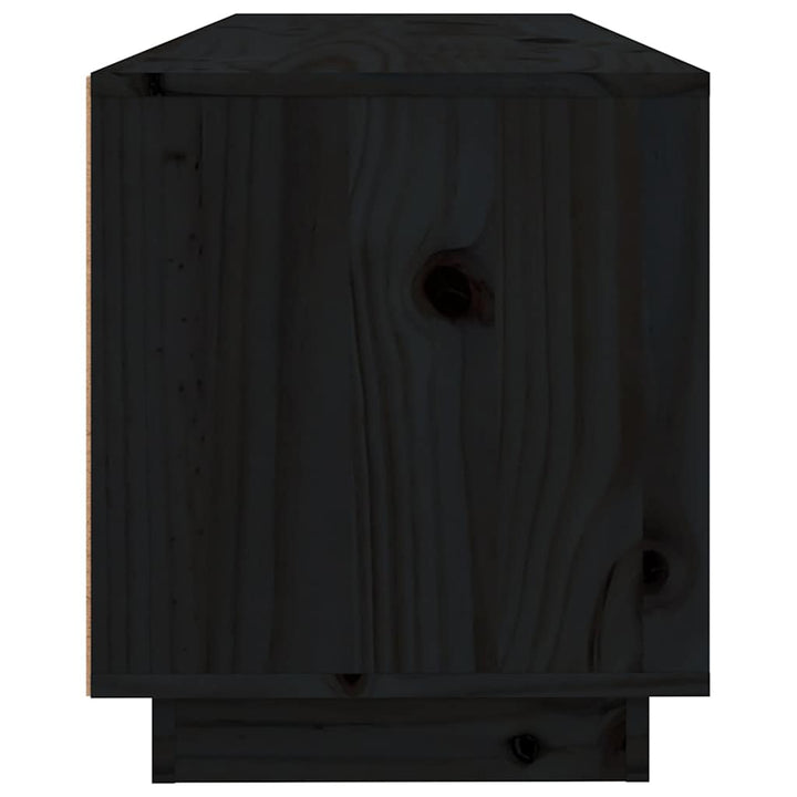 tv-bord 100x34x40 cm massivt fyrretræ sort
