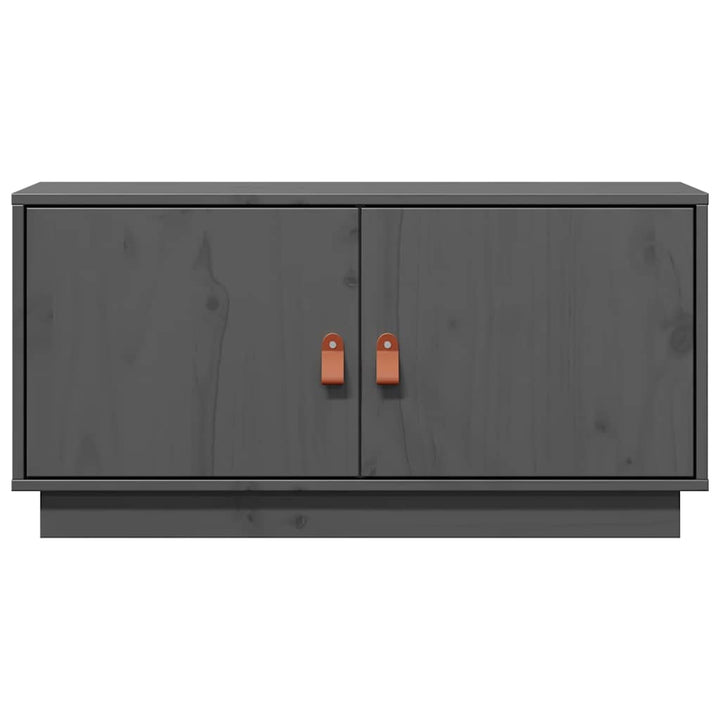tv-bord 80x34x40 cm massivt fyrretræ grå