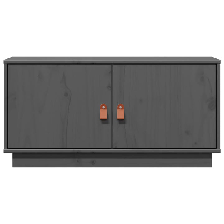 tv-bord 80x34x40 cm massivt fyrretræ grå