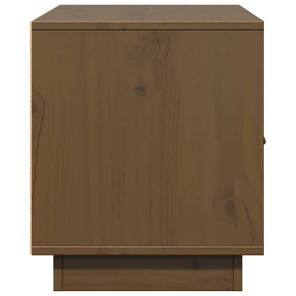 tv-bord 80x34x40 cm massivt fyrretræ gyldenbrun