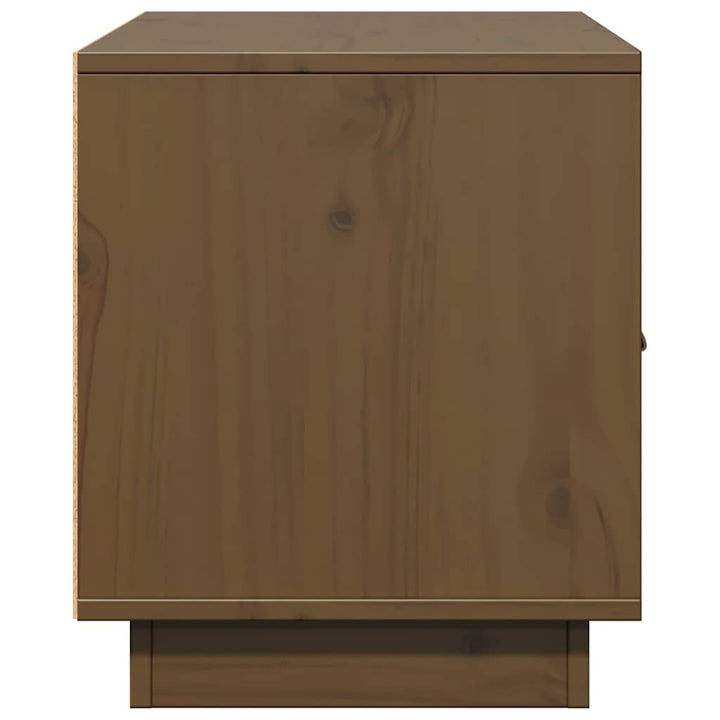 tv-bord 80x34x40 cm massivt fyrretræ gyldenbrun