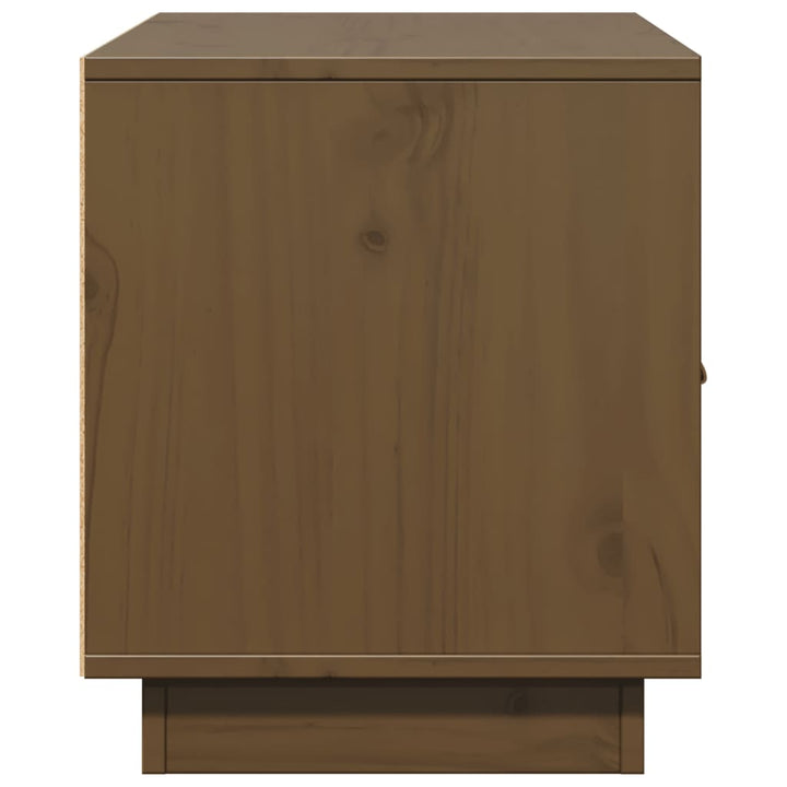 tv-bord 80x34x40 cm massivt fyrretræ gyldenbrun