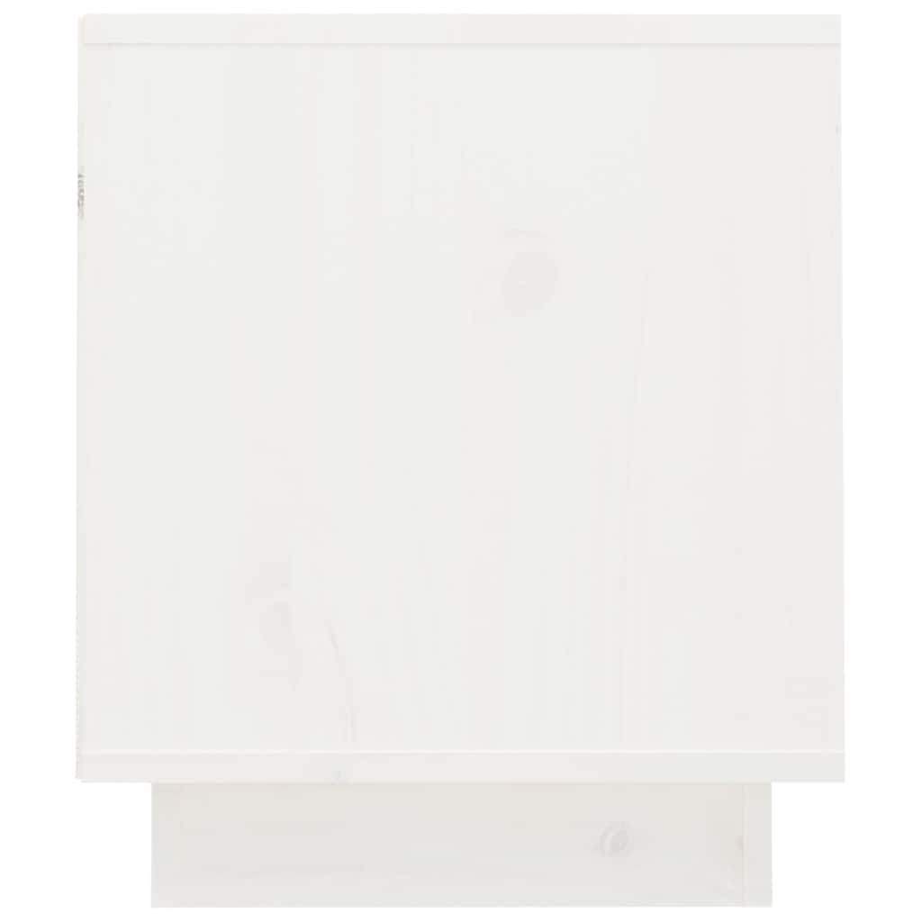 tv-bord 70x34x40 cm massivt fyrretræ hvid