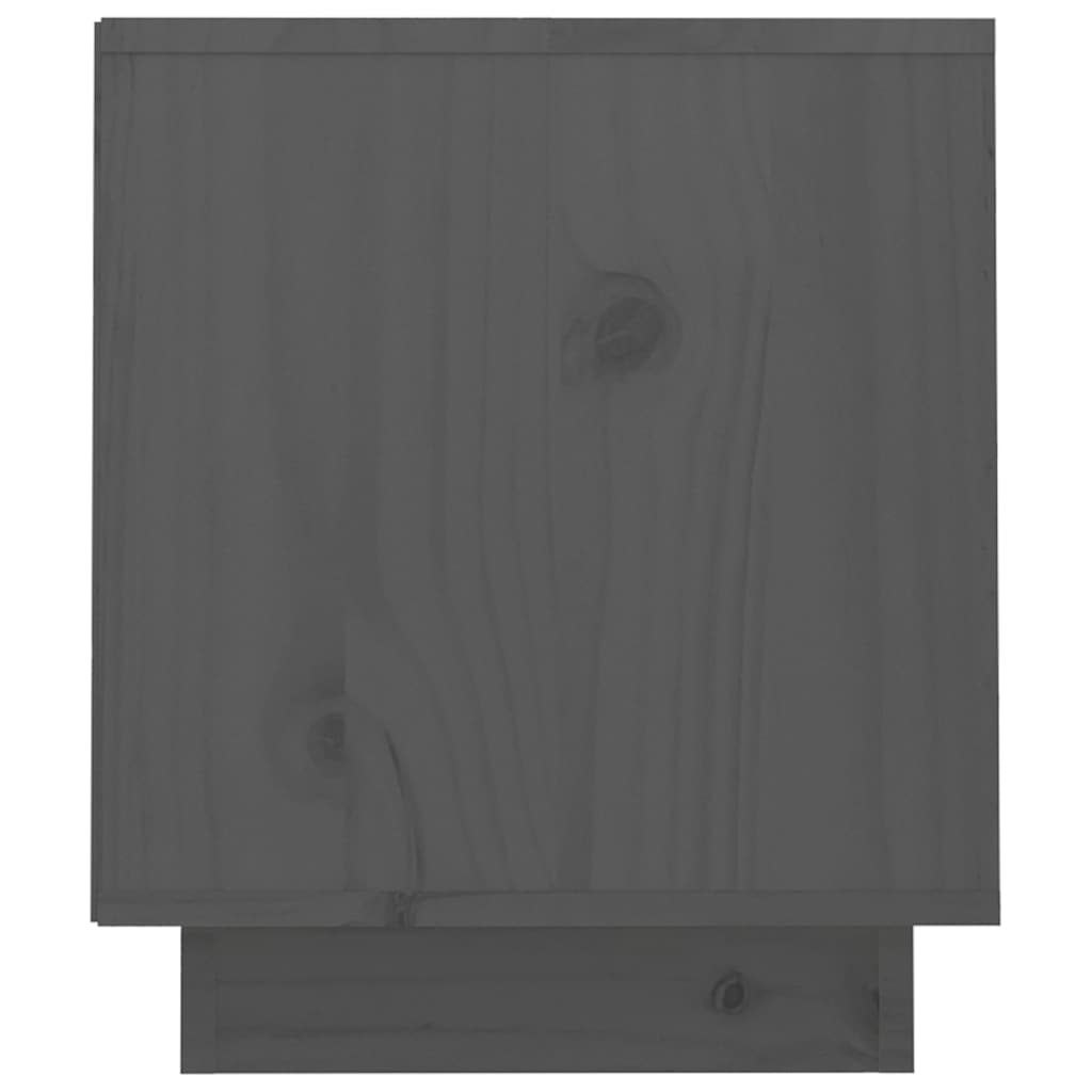 tv-bord 70x34x40 cm massivt fyrretræ grå