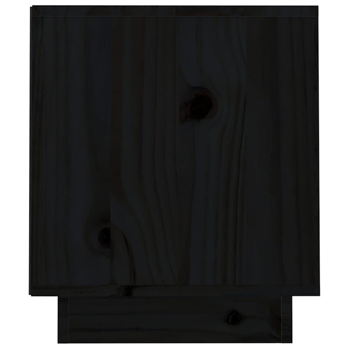 tv-bord 70x34x40 cm massivt fyrretræ sort