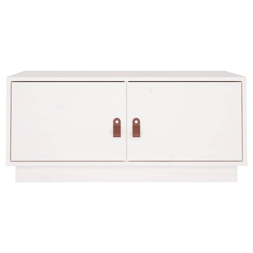 sofabord 80x50x35 cm massivt fyrretræ hvid