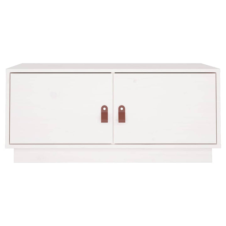 sofabord 80x50x35 cm massivt fyrretræ hvid