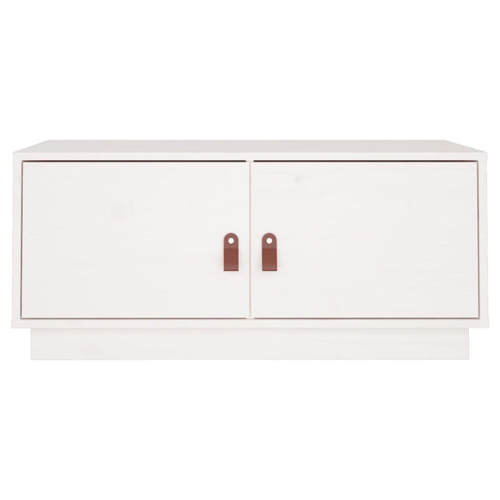 sofabord 80x50x35 cm massivt fyrretræ hvid