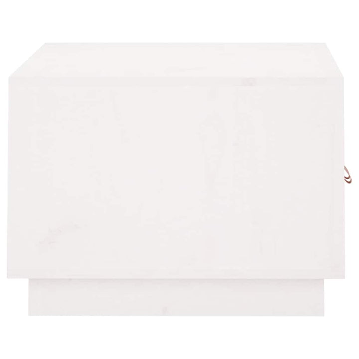 sofabord 80x50x35 cm massivt fyrretræ hvid