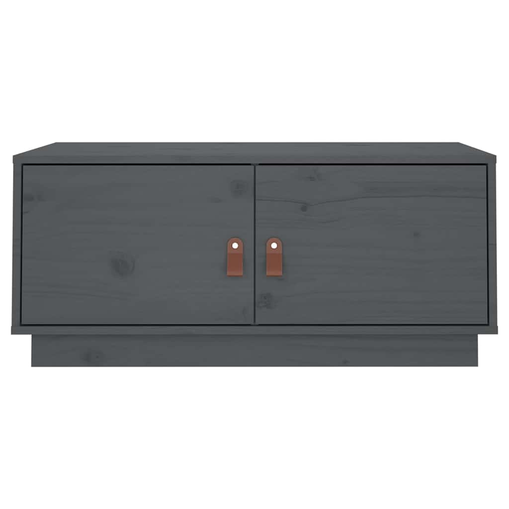 sofabord 80x50x35 cm massivt fyrretræ grå
