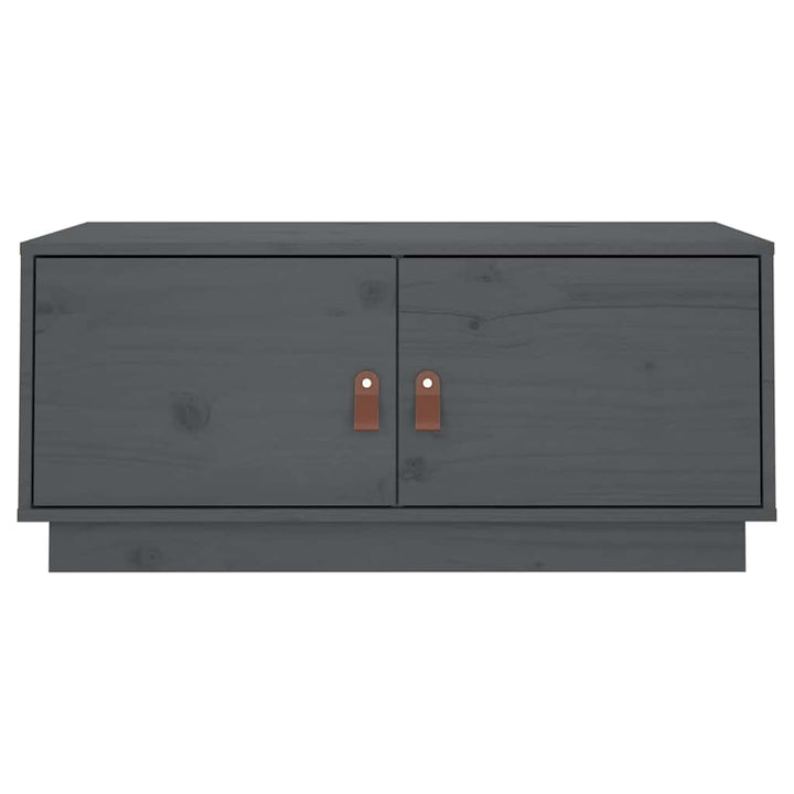 sofabord 80x50x35 cm massivt fyrretræ grå