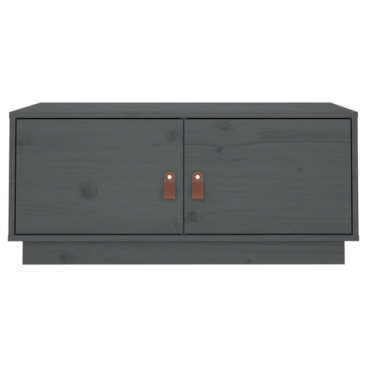 sofabord 80x50x35 cm massivt fyrretræ grå