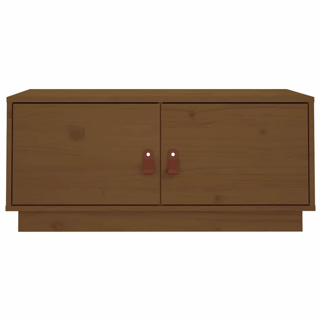 sofabord 80x50x35 cm massivt fyrretræ gyldenbrun