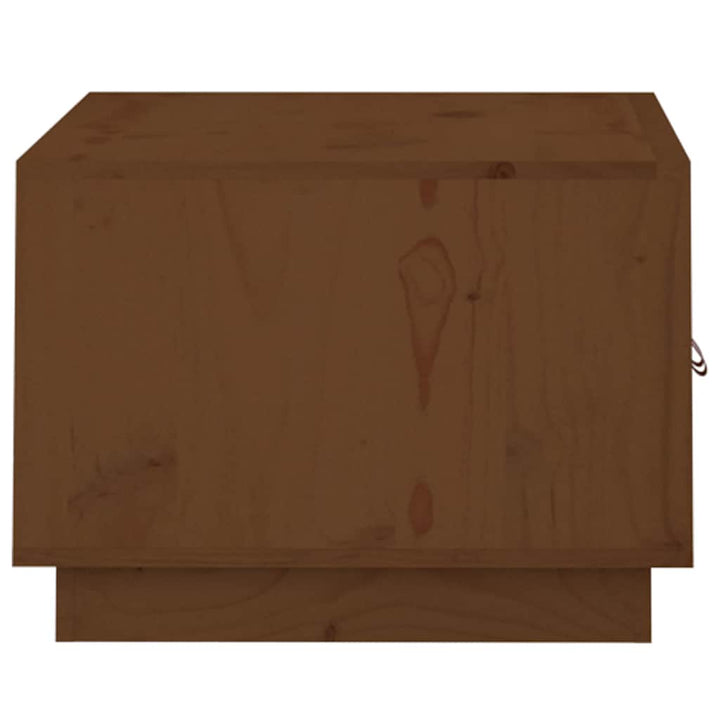 sofabord 80x50x35 cm massivt fyrretræ gyldenbrun