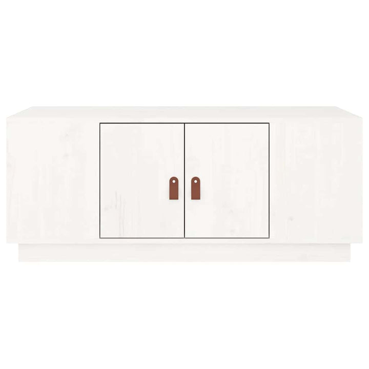 sofabord 100x50x41 cm massivt fyrretræ hvid