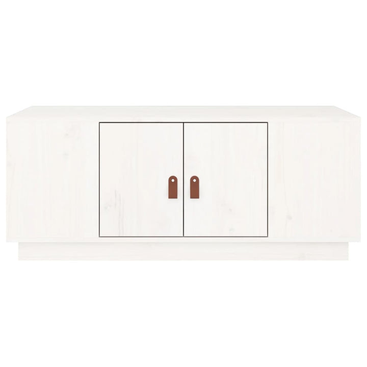 sofabord 100x50x41 cm massivt fyrretræ hvid