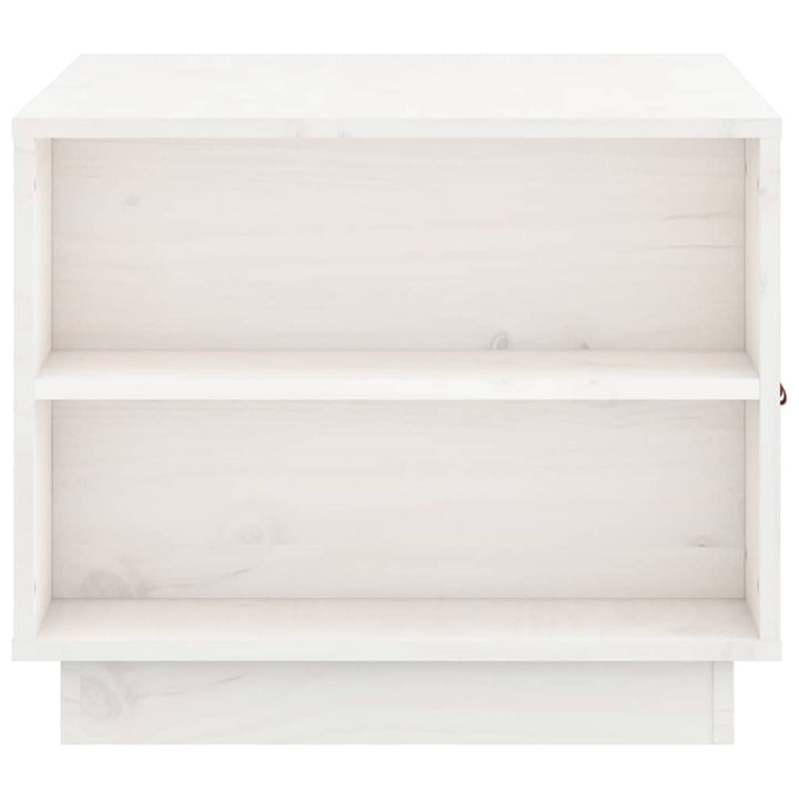 sofabord 100x50x41 cm massivt fyrretræ hvid