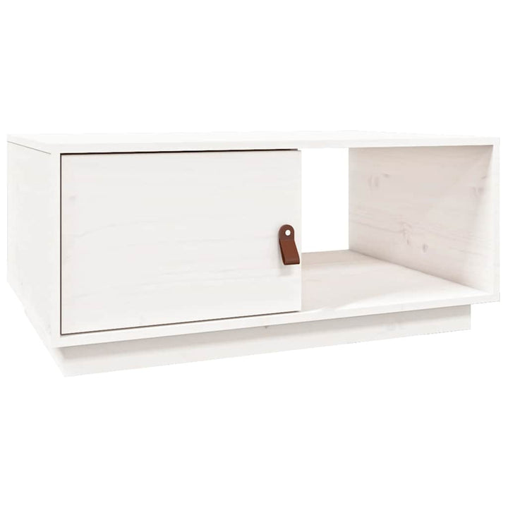 sofabord 80x50x35,5 cm massivt fyrretræ hvid