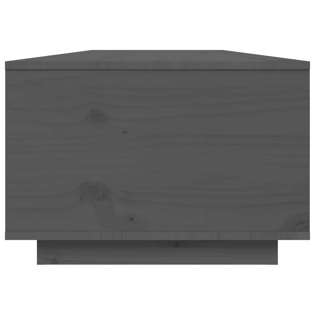 sofabord 80x50x35,5 cm massivt fyrretræ grå