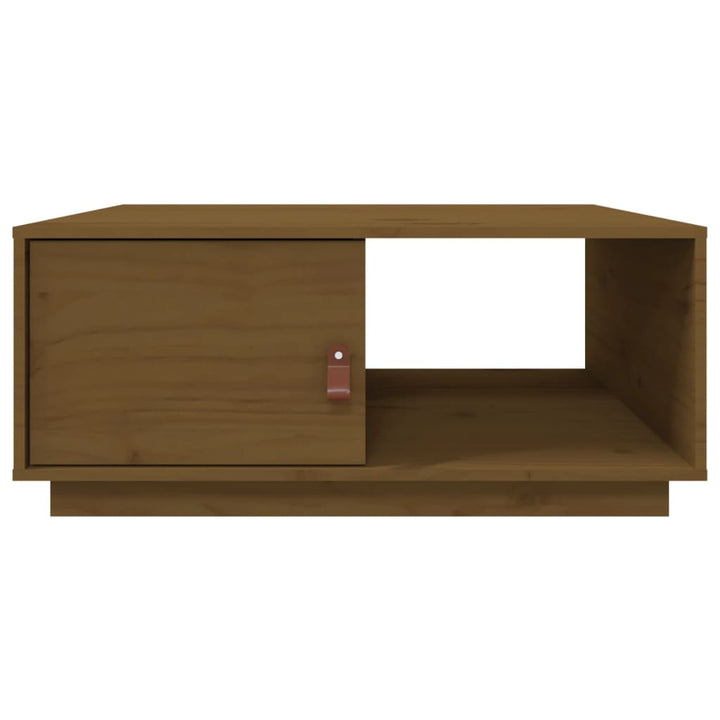 sofabord 80x50x35,5 cm massivt fyrretræ gyldenbrun