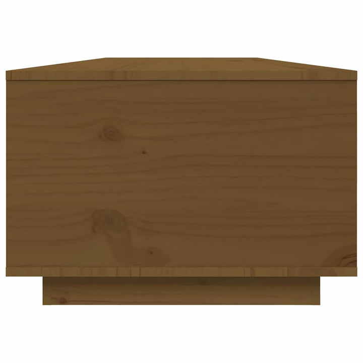 sofabord 80x50x35,5 cm massivt fyrretræ gyldenbrun