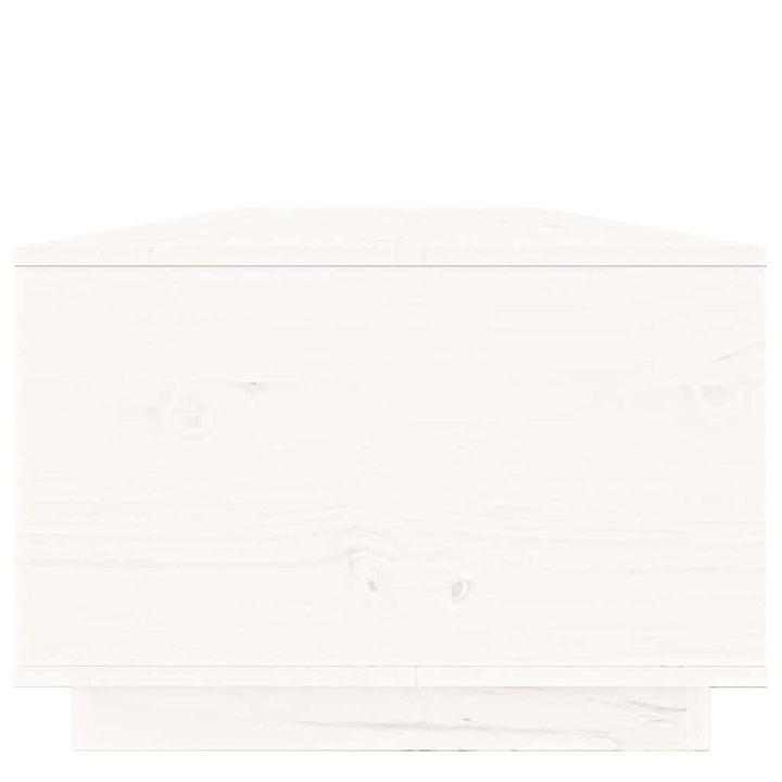 sofabord 100x50x35 cm massivt fyrretræ hvid