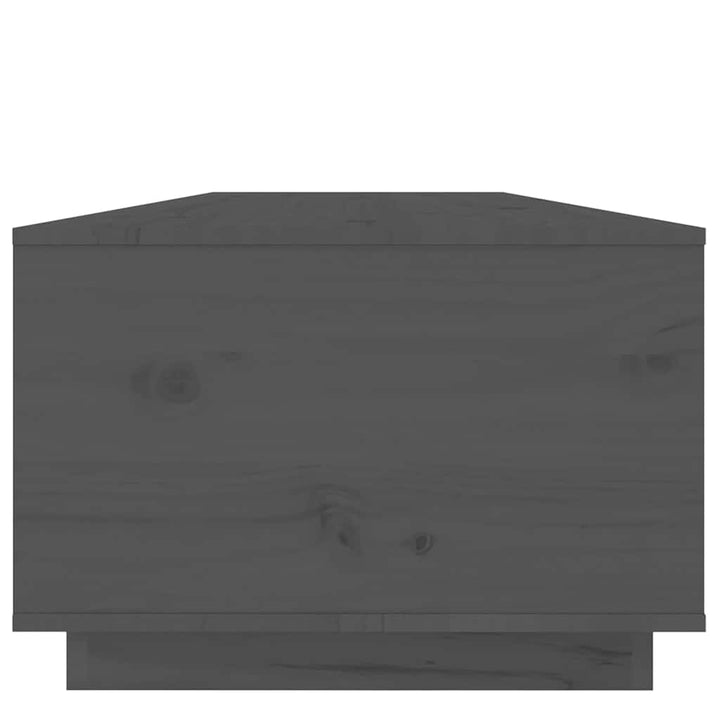 sofabord 100x50x35 cm massivt fyrretræ grå