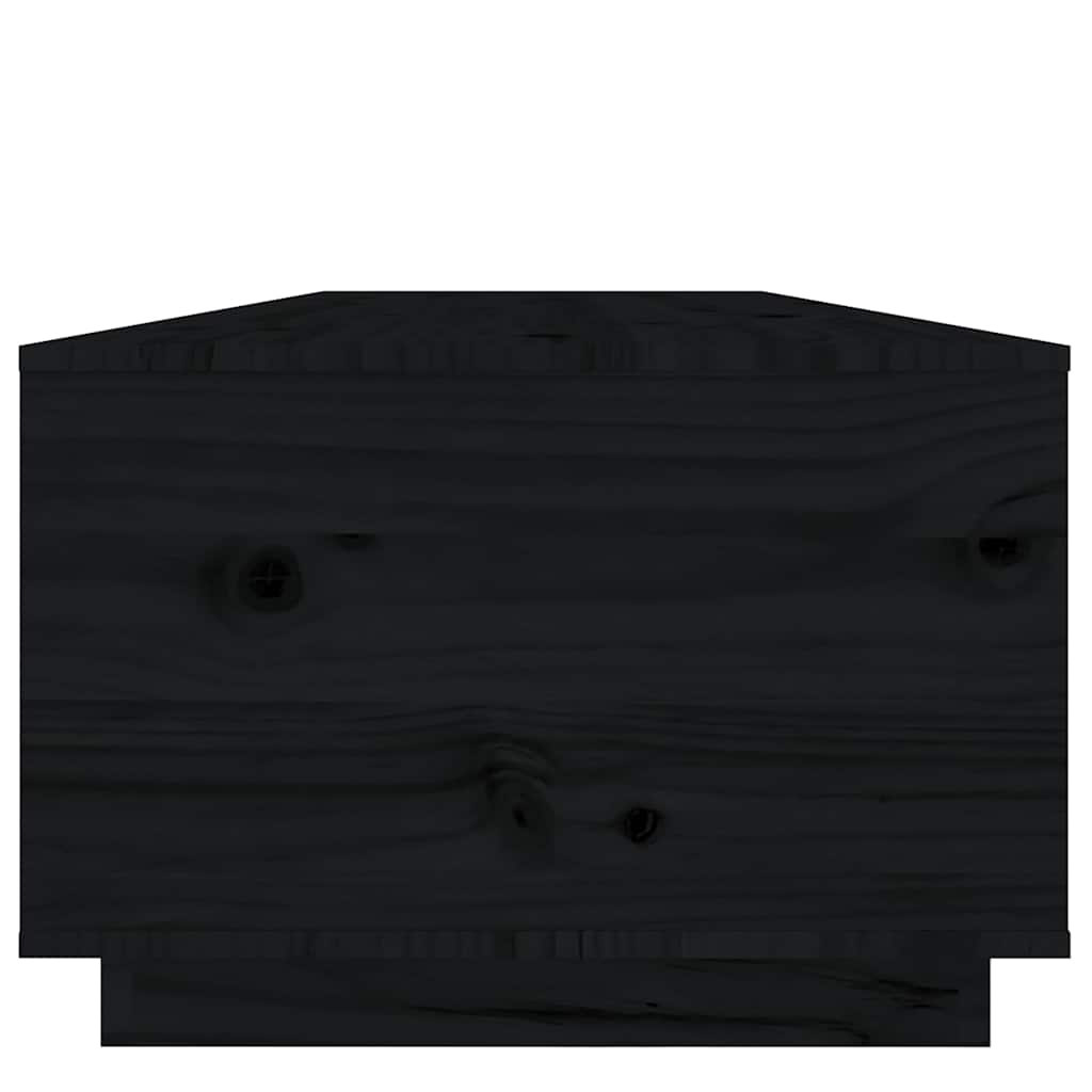 sofabord 100x50x35 cm massivt fyrretræ sort
