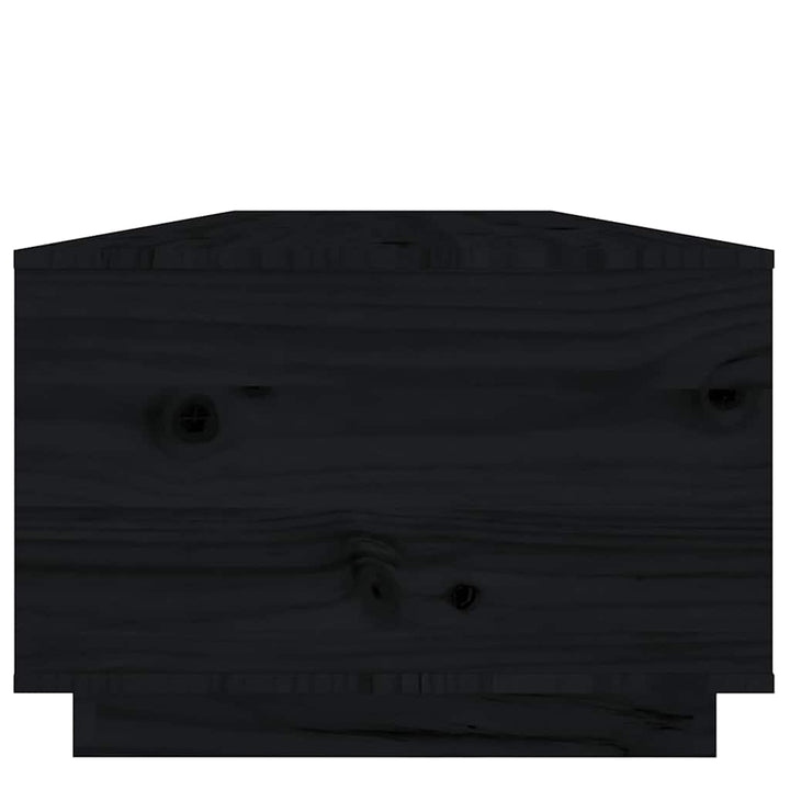 sofabord 100x50x35 cm massivt fyrretræ sort
