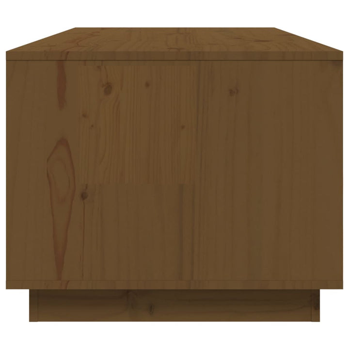 sofabord 100x50x41 cm massivt fyrretræ gyldenbrun