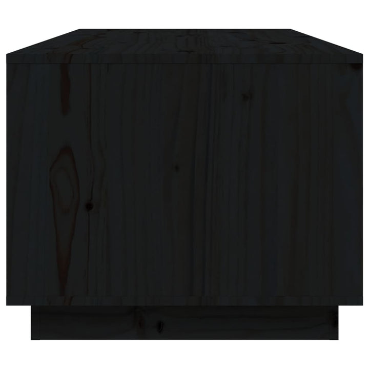 sofabord 100x50x41 cm massivt fyrretræ sort