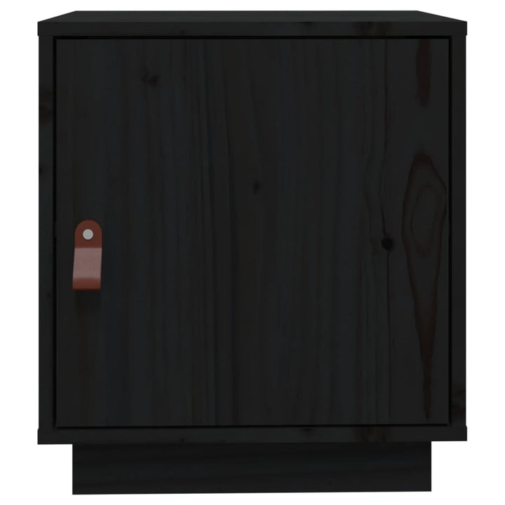 sengeborde 2 stk. 40x34x45 cm massivt fyrretræ sort