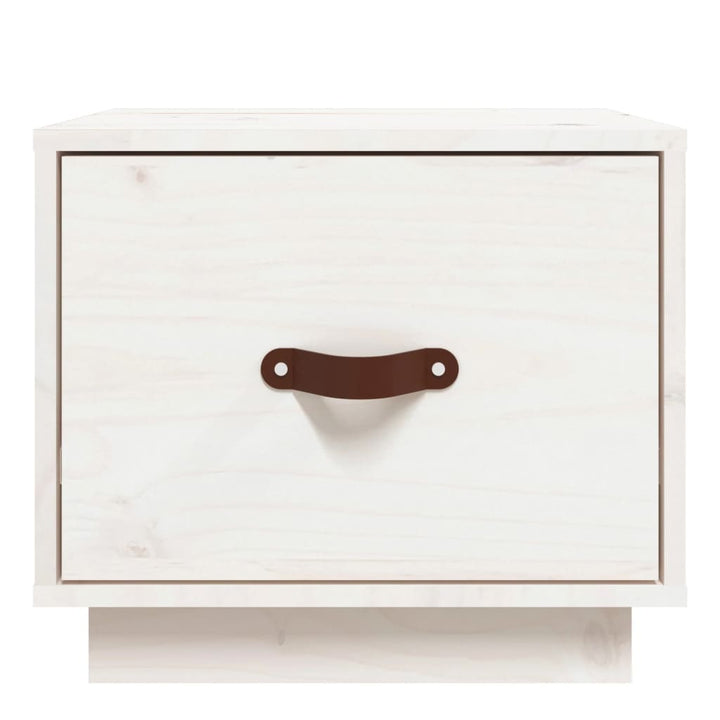 sengeborde 2 stk. 40x34x35 cm massivt fyrretræ hvid