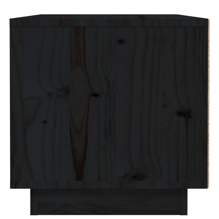 sengebord 40x34x35 cm massivt fyrretræ sort
