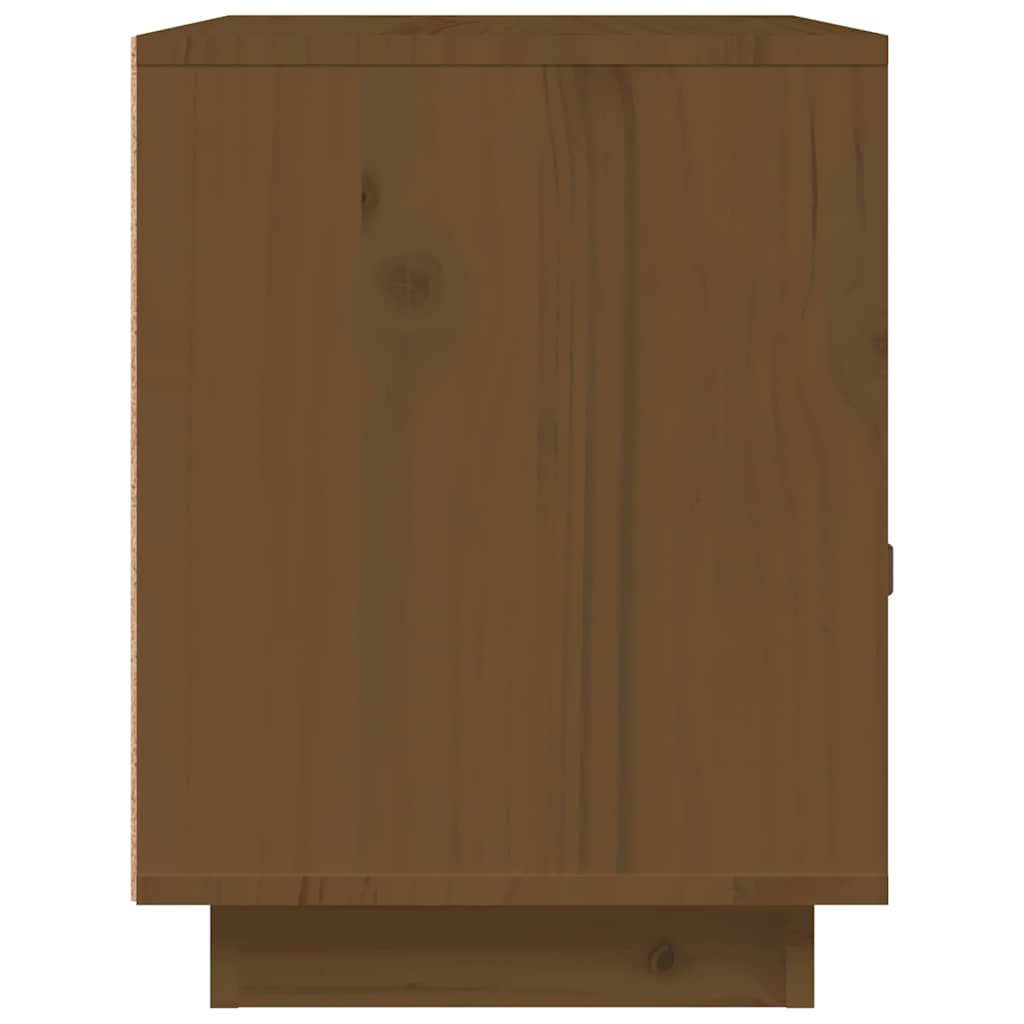 sengeborde 2 stk. 40x34x45 cm massivt fyrretræ gyldenbrun